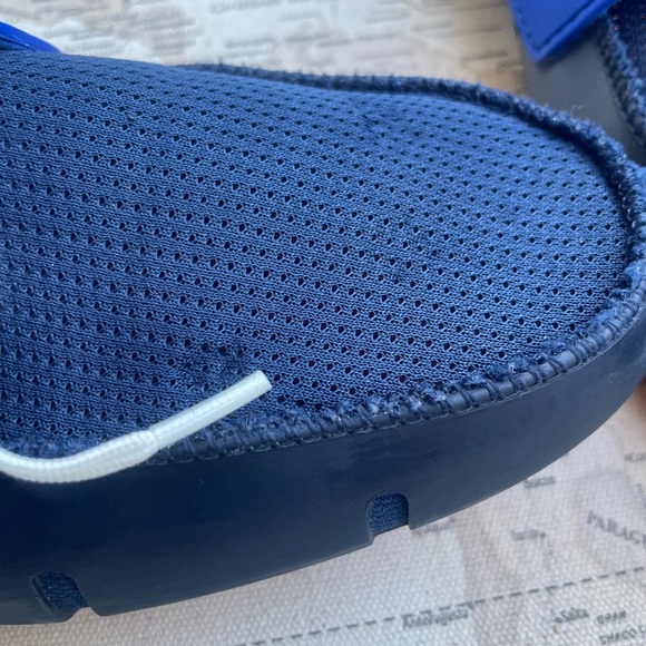 SWIMS Braided Lace Loafer Navy & Orange Slip On Shoes Land to Sea Size 12 - Picture 10 of 15